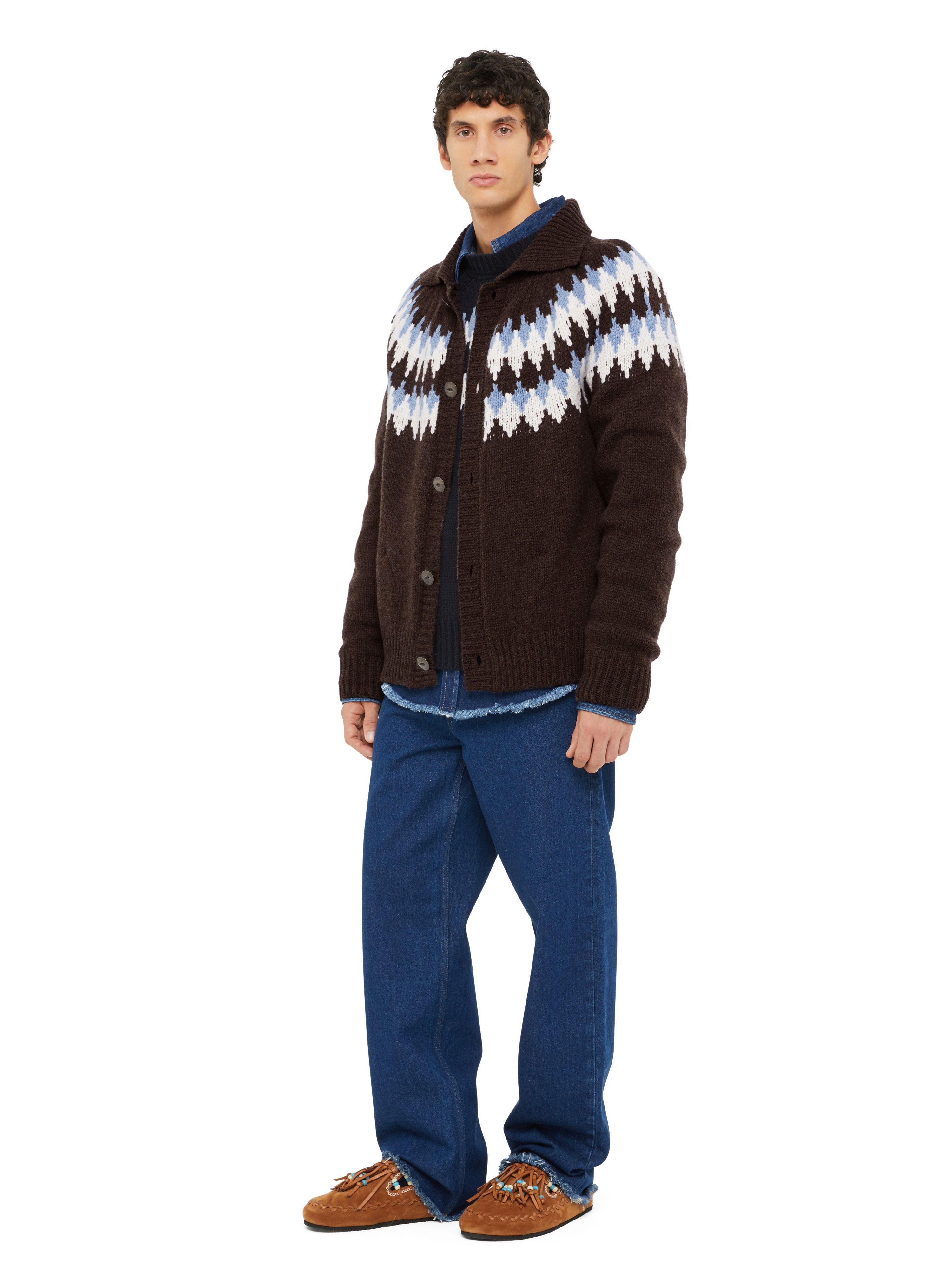 Alanui Sweet Winter Cardigan Caffee-Multicolor LMHQ005E24KNI001