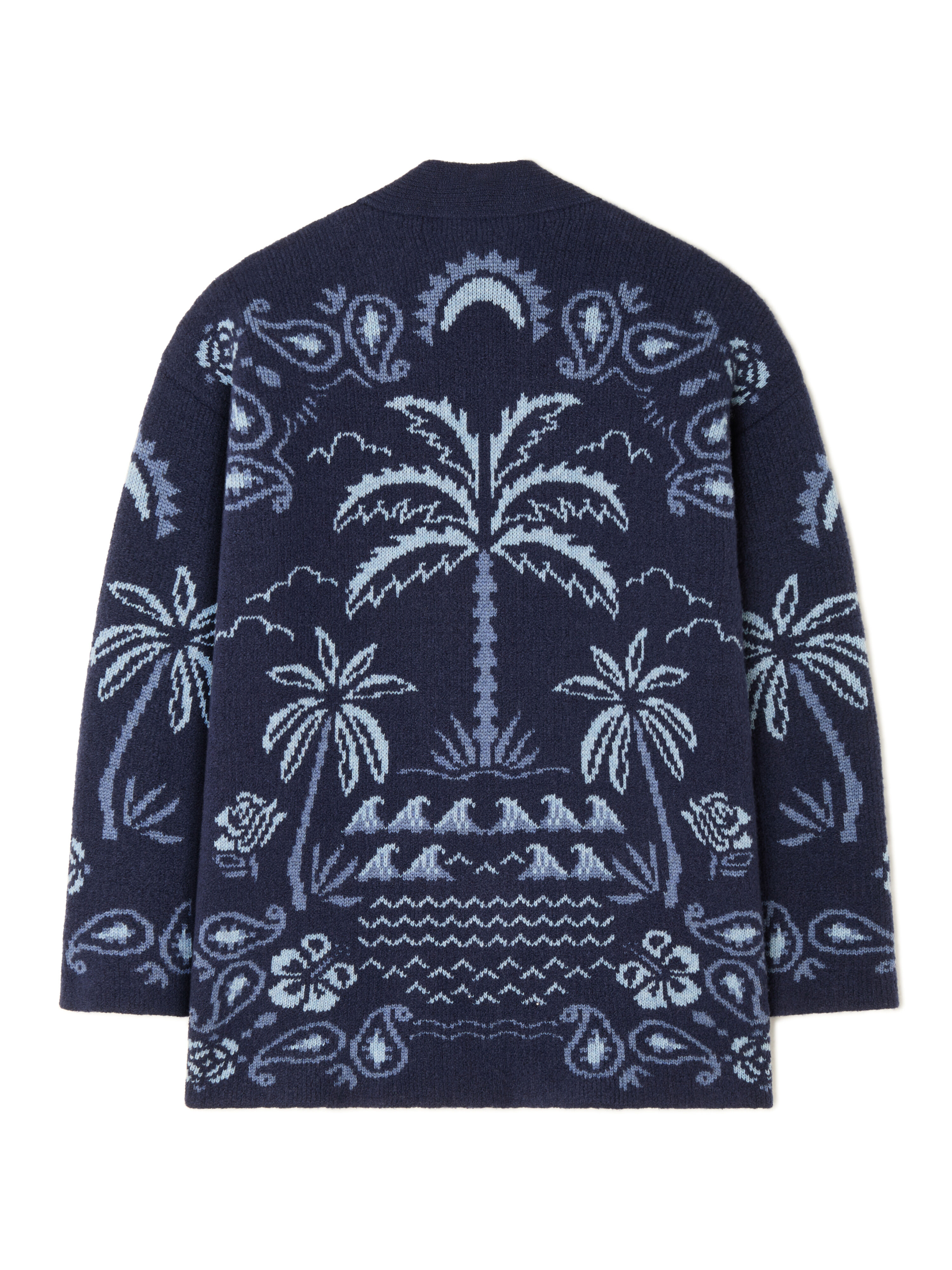 Alanui Glimpse Of Eden Cardigan Midnight-Denim LMHB027E25KNI003