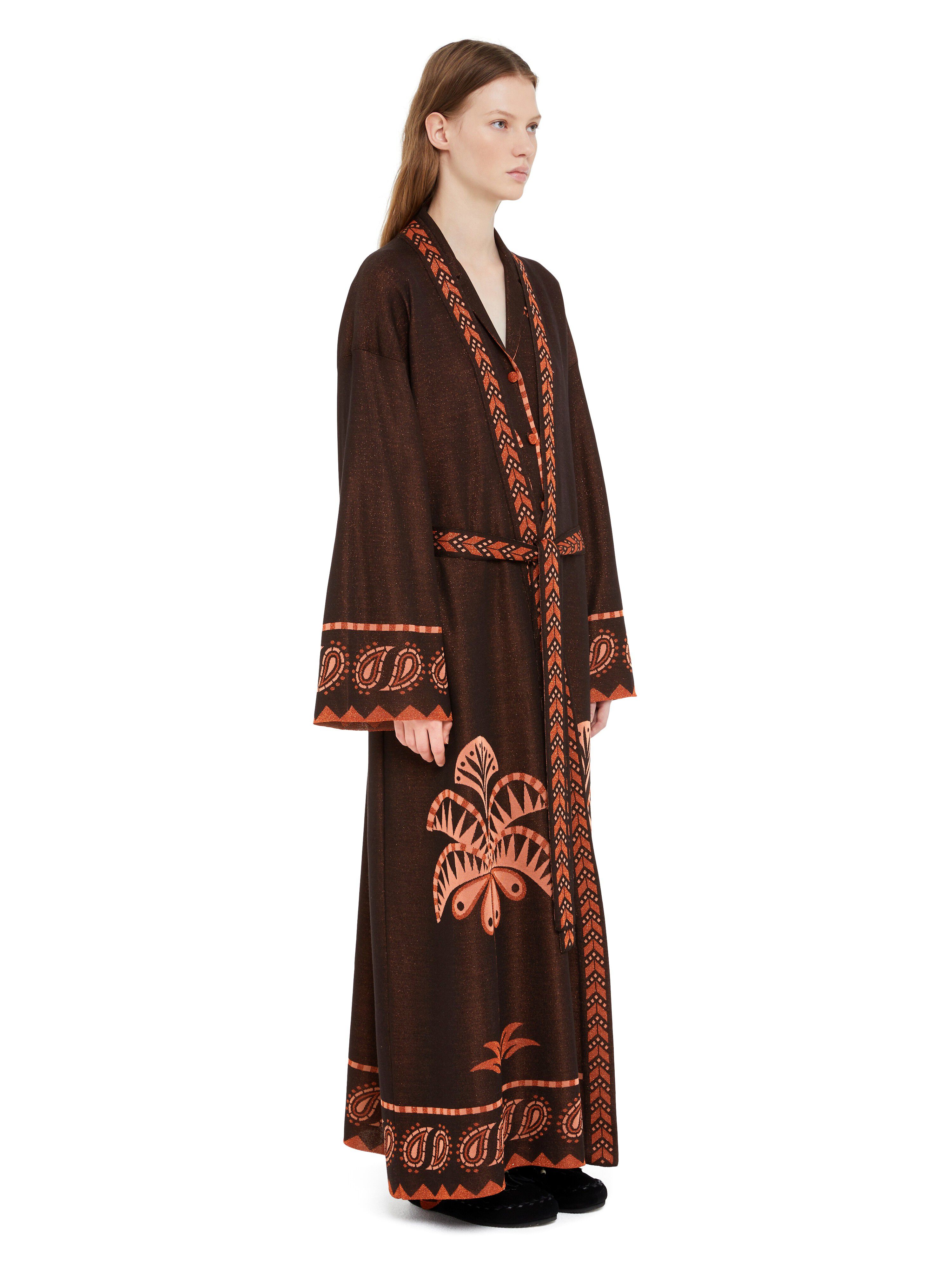 Alanui Wild Wonder Foulard Kimono Black-Terracotta LWHC001R25KNI001