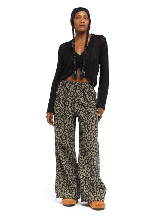 Alanui Seattle Jungle Wide Leg Denim Pants Ardesia-Dark Dust LWYB003E25DEN001