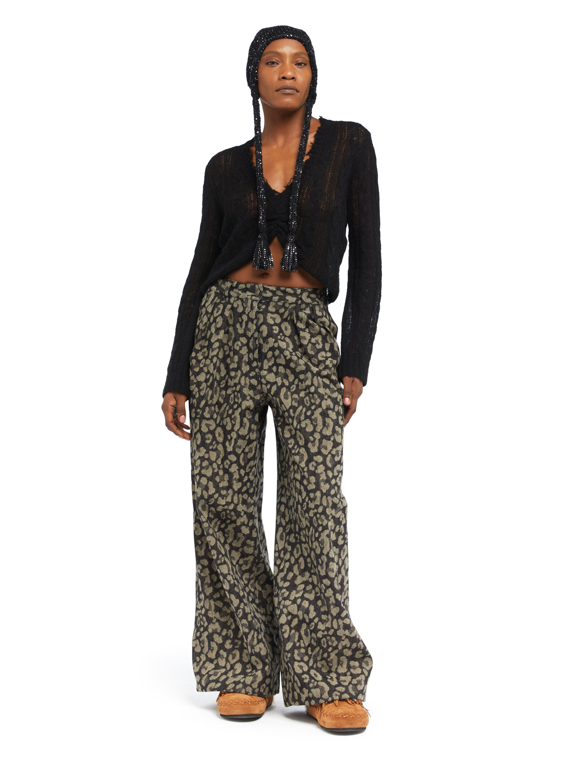 Alanui Seattle Jungle Wide Leg Denim Pants Ardesia-Dark Dust LWYB003E25DEN001