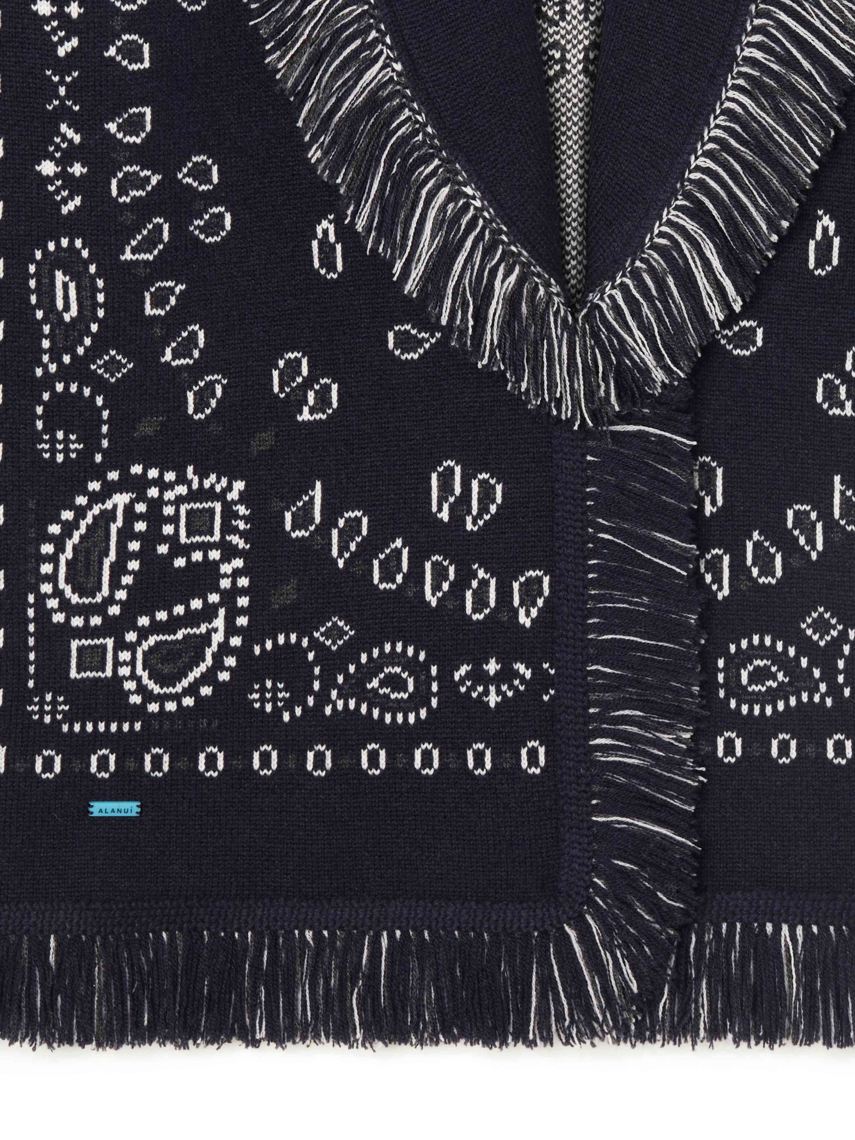 Alanui Bandana Jacquard Cardigan Midnight Blu LWHB064F23KNI002
