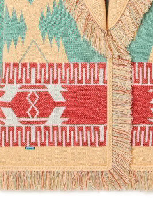 Alanui Icon Jacquard Cardigan Parrot-Peach LWHB064R26KNI028