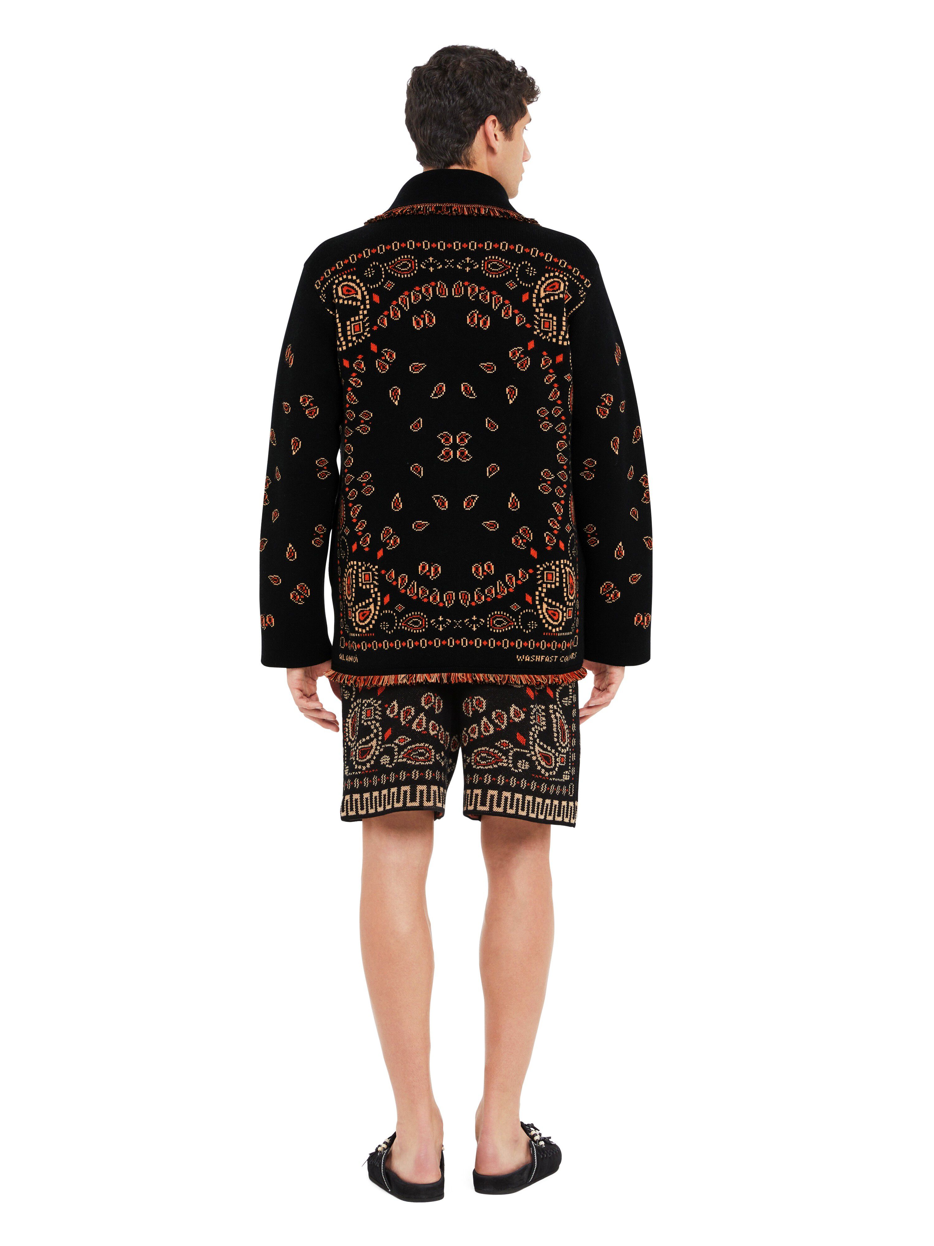 Alanui Bandana Jacquard Cardigan Black-Furnace LMHB039R25KNI001