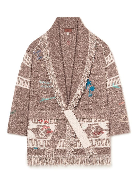 Alanui Written By The Ocean Cardigan Cocoa Delight-Multicolor LWHB064R26KNI022
