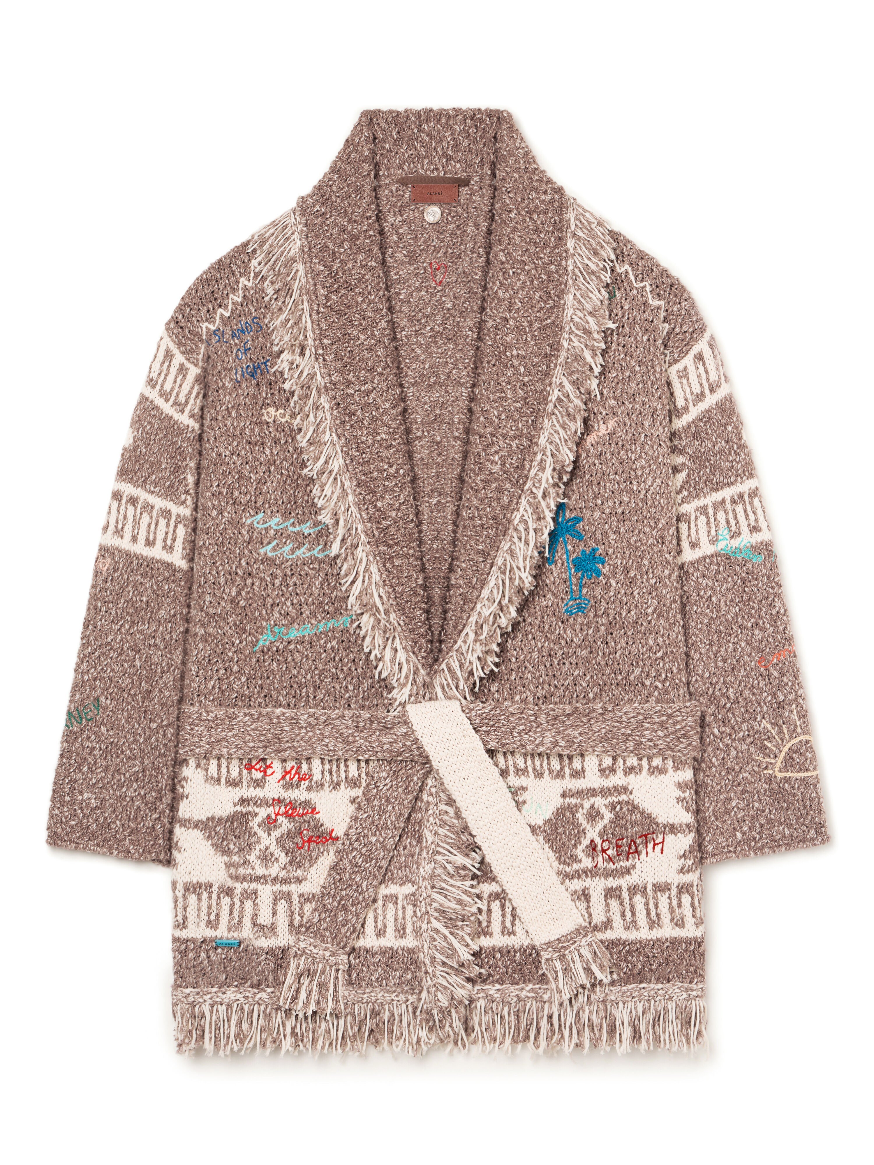 Alanui Written By The Ocean Cardigan Cocoa Delight-Multicolor LWHB064R26KNI022