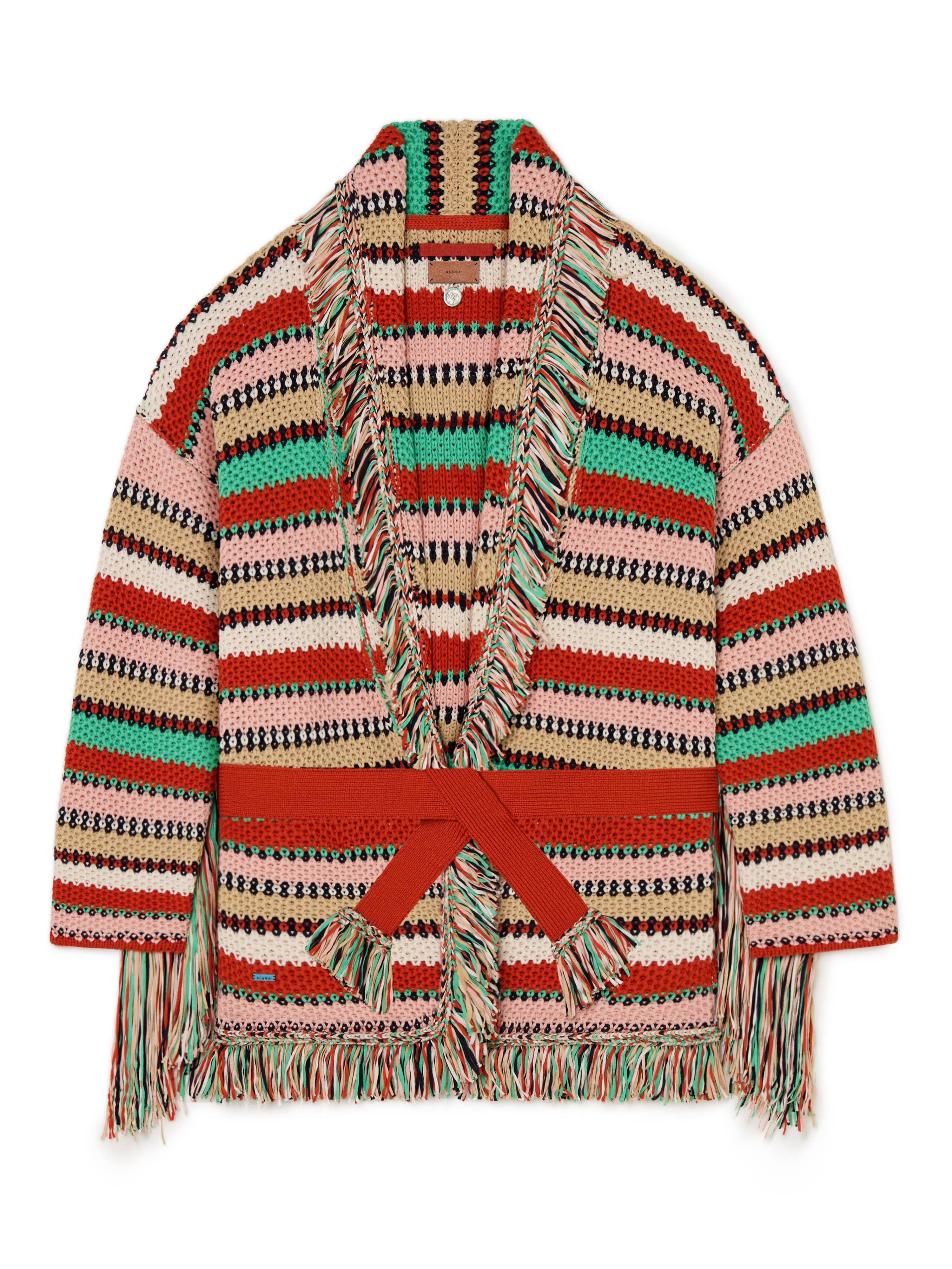 Alanui Sunny Stripes Cardigan Furnace-Multicolor LWHB064R25KNI00D