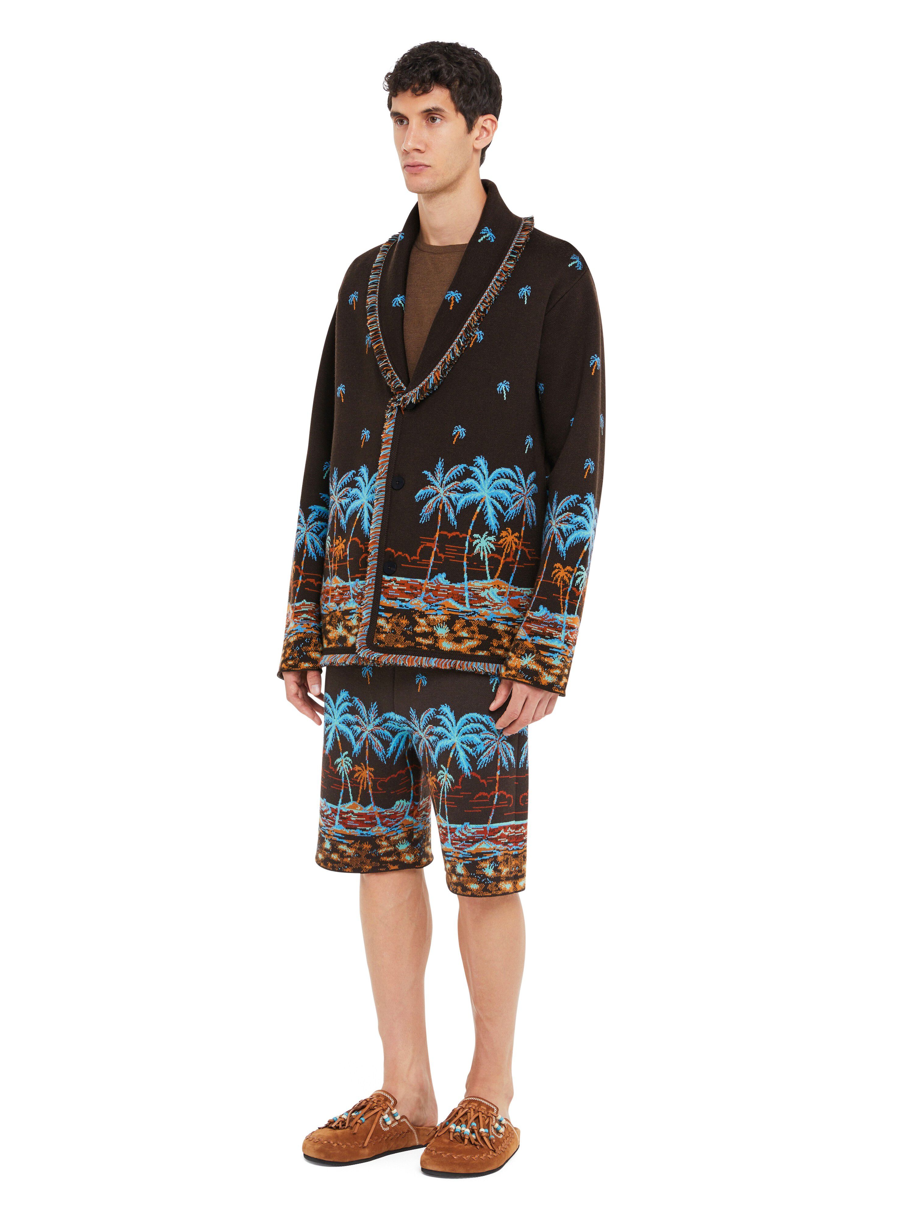 Alanui The Tale Of Hawaiian Cardigan Coffee-Linseed LMHB039R25KNI002