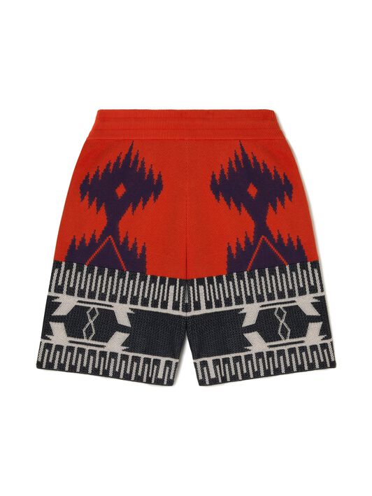 Alanui Cotton Piquet Icon Bermuda Furnace-Indigo LMHM003R25KNI002