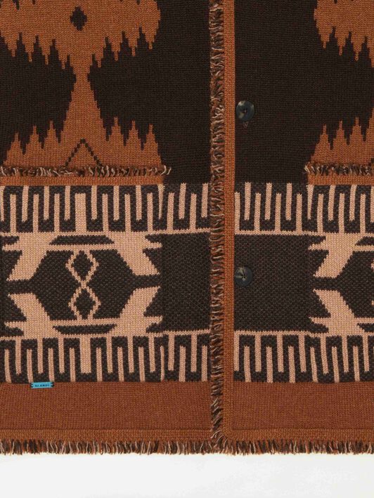 Alanui Icon Jacquard Cardigan Coffee-Dakar LMHB038E24KNI001