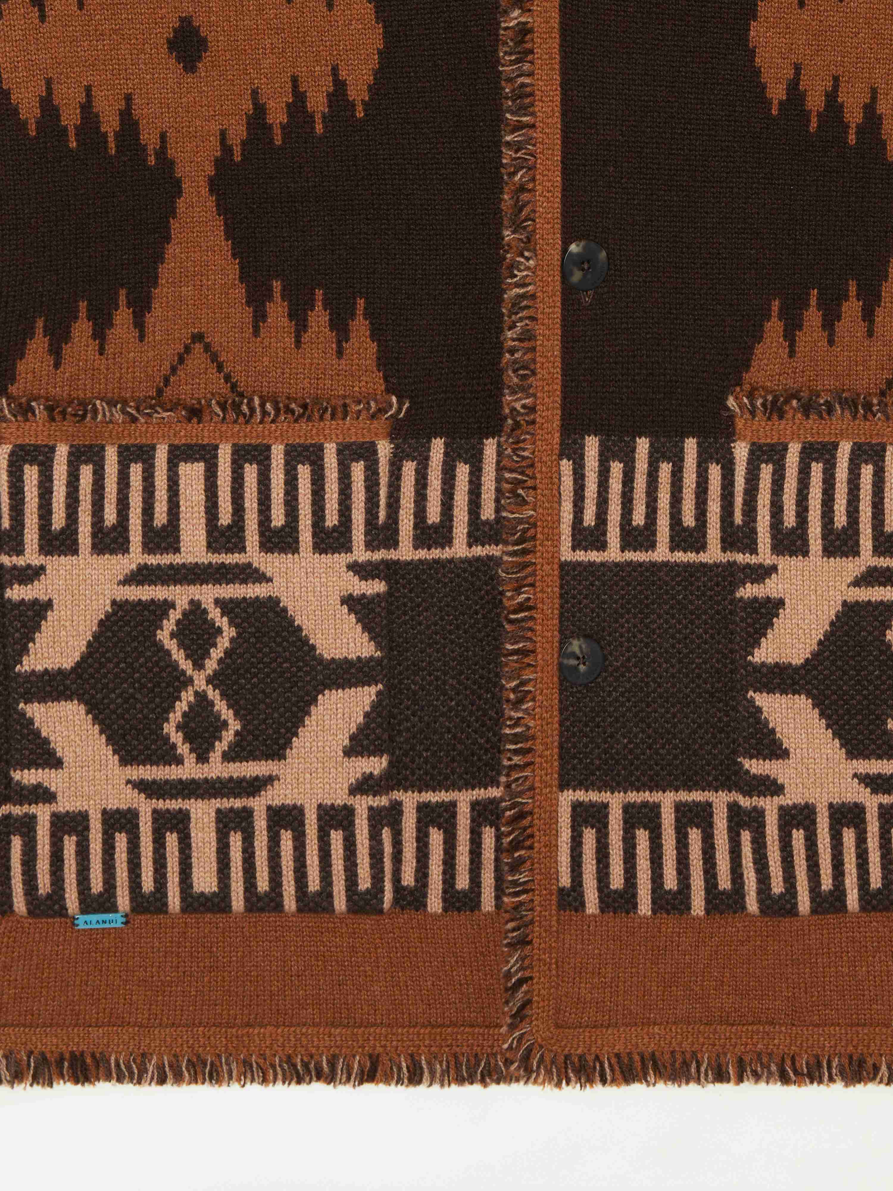 Alanui Icon Jacquard Cardigan Coffee-Dakar LMHB038E24KNI001
