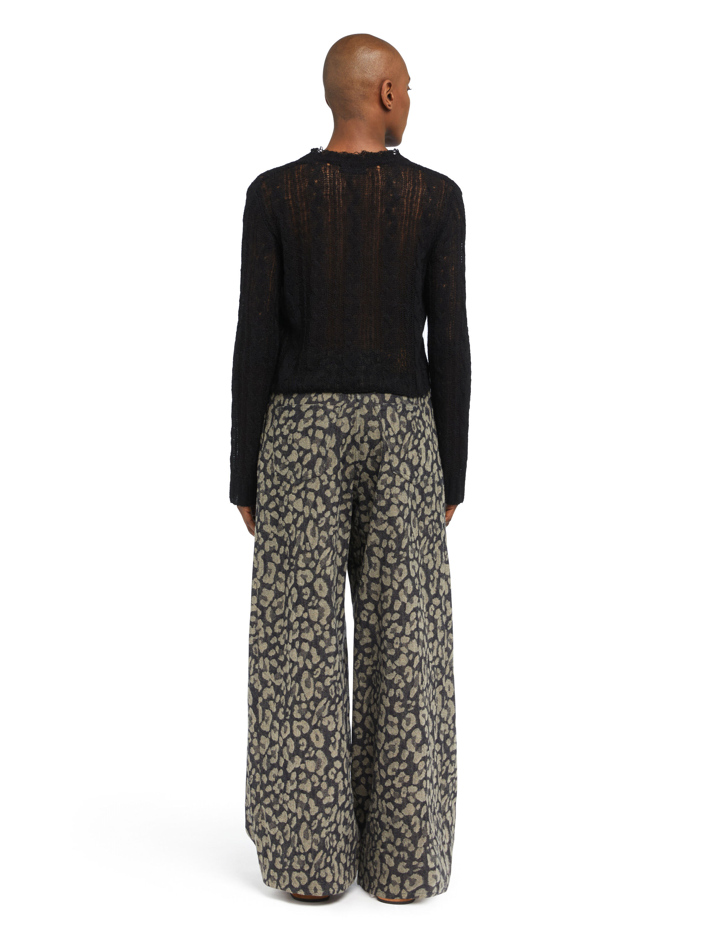 Alanui Desert Drift V Neck Black LWHD001E25KNI001