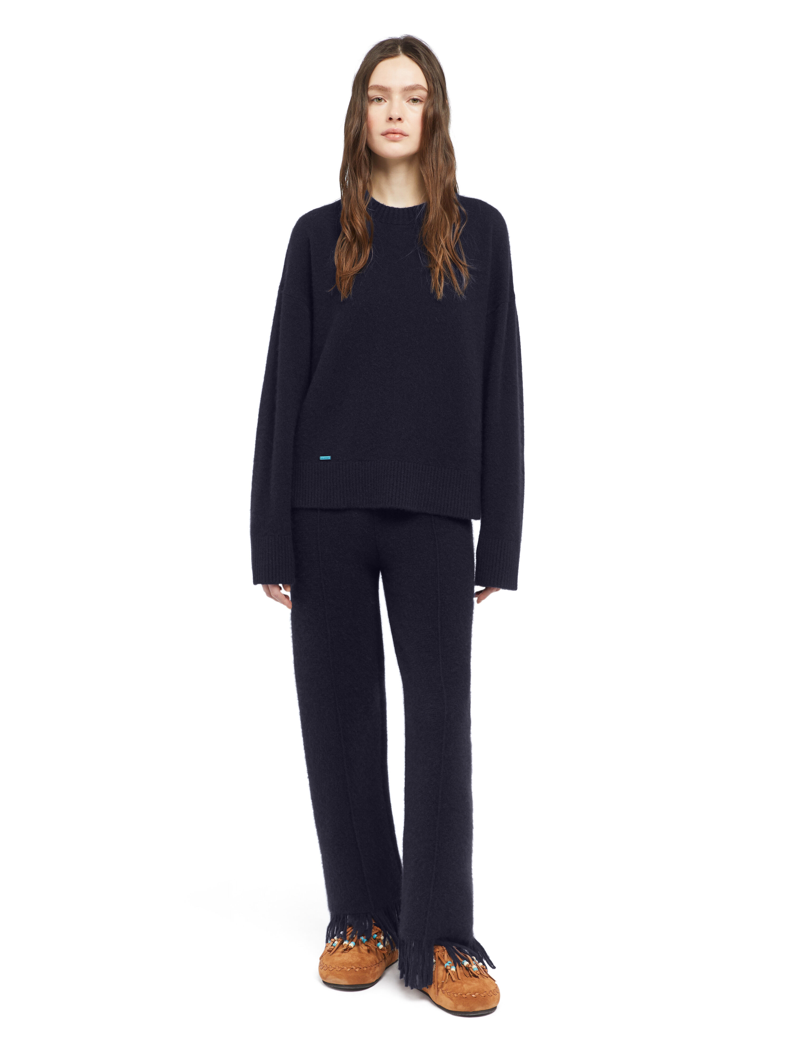Alanui Alanui Finest Sweater Midnight Blue LWHE067E25KNI001