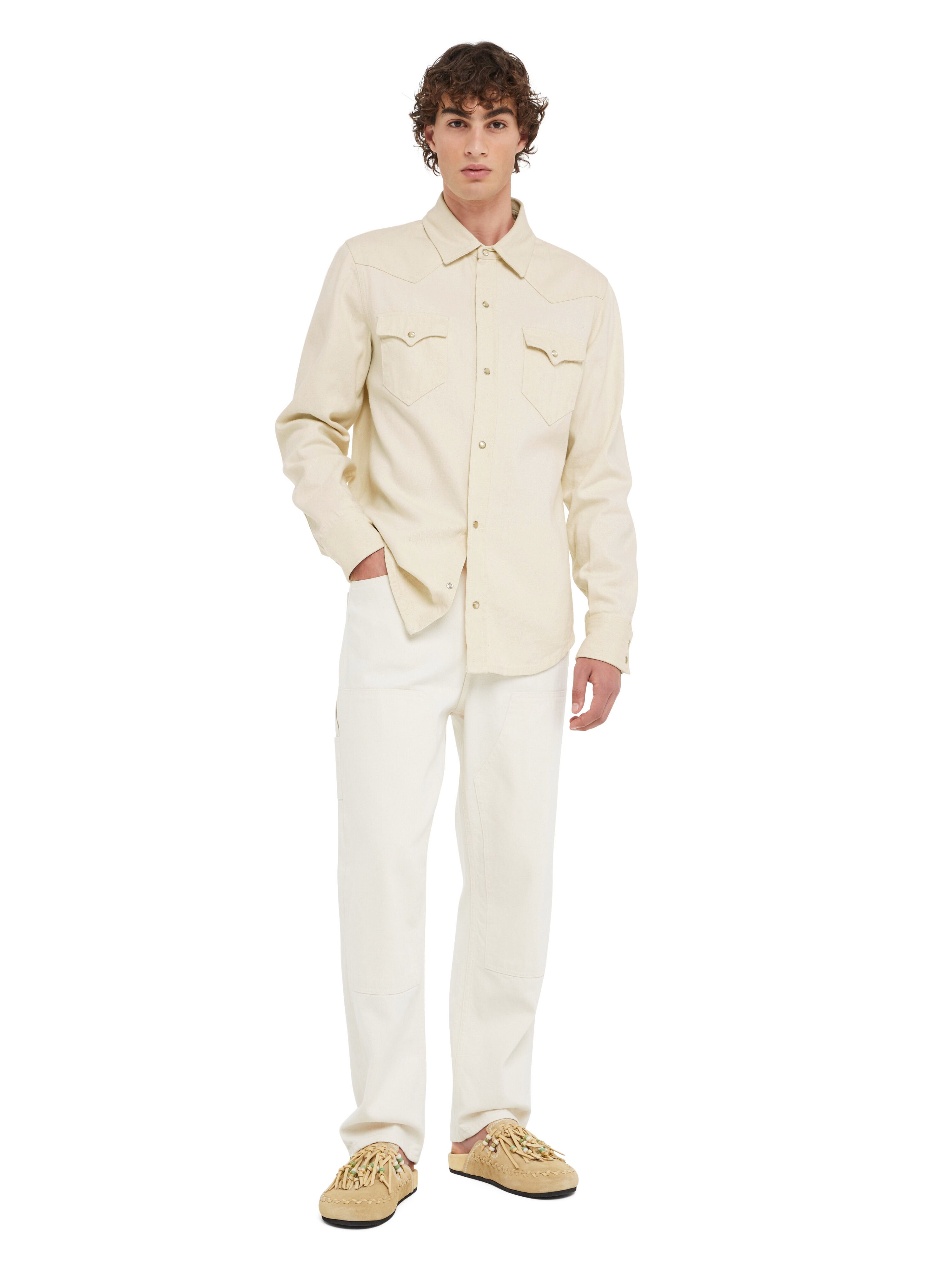 Alanui Raw Denim Shirt White Raw Denim LMYD007R25DEN005