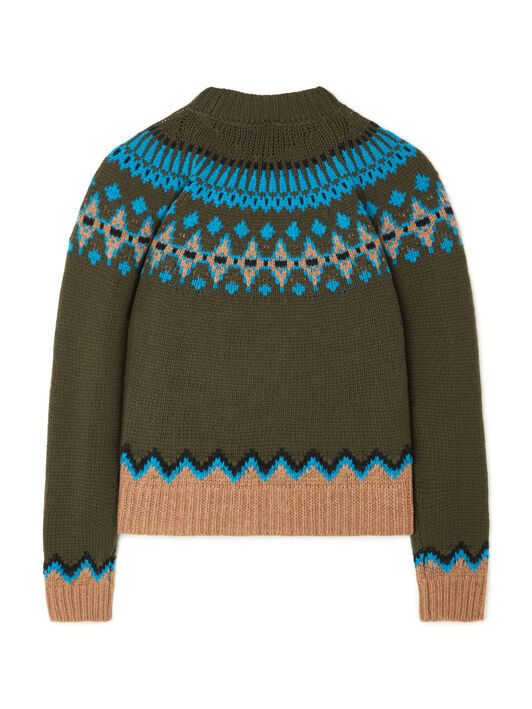Alanui Sweet Winter Sweater Oliva-Multicolor LWHE061E25KNI001