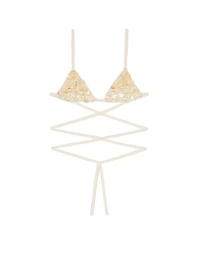 Alanui Light Between Palms Bra White Pearl