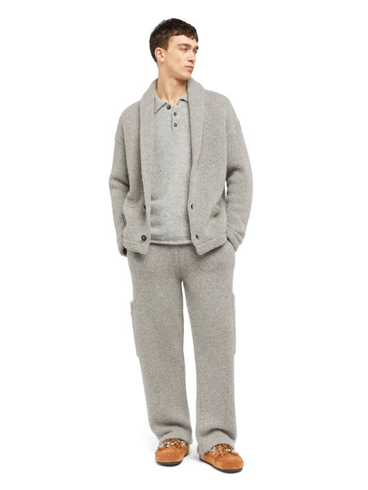 Alanui Alanui Finest Cardigan Coco Grey LMHB037E25KNI001 Alanui Alanui Finest Cardigan Coco Grey LMHB037E25KNI001