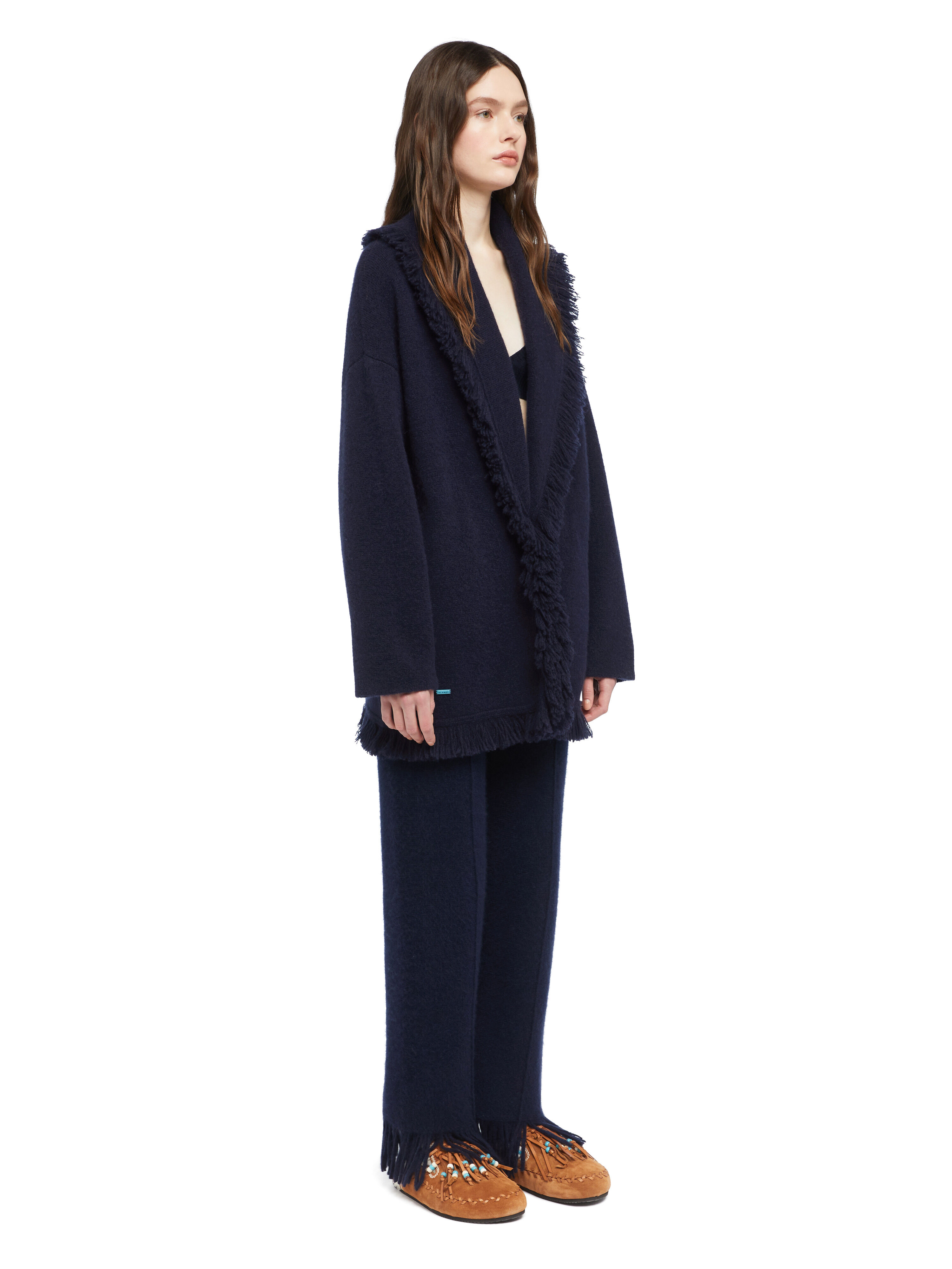 Alanui Alanui Finest Cardigan Midnight Blue LWHB064E25KNI00E