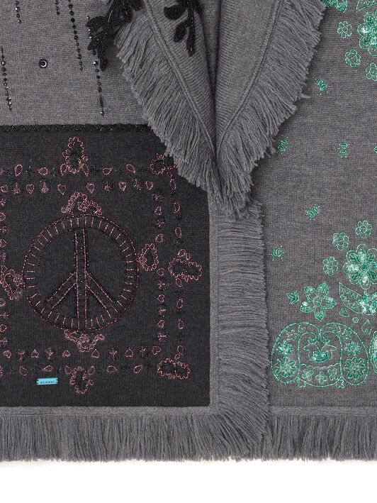 Alanui Midnight In Manhattan Cardigan Charcoal LWHB064E25KNI007