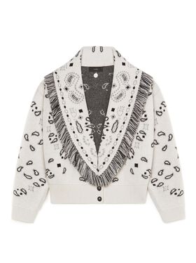 Alanui Bandana Jacquard Cardi-Bomber Replica Blue LWEH001R25FAB001