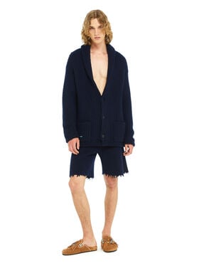 Alanui Alanui Finest Cardigan Deep Blue LMHB037R26KNI001