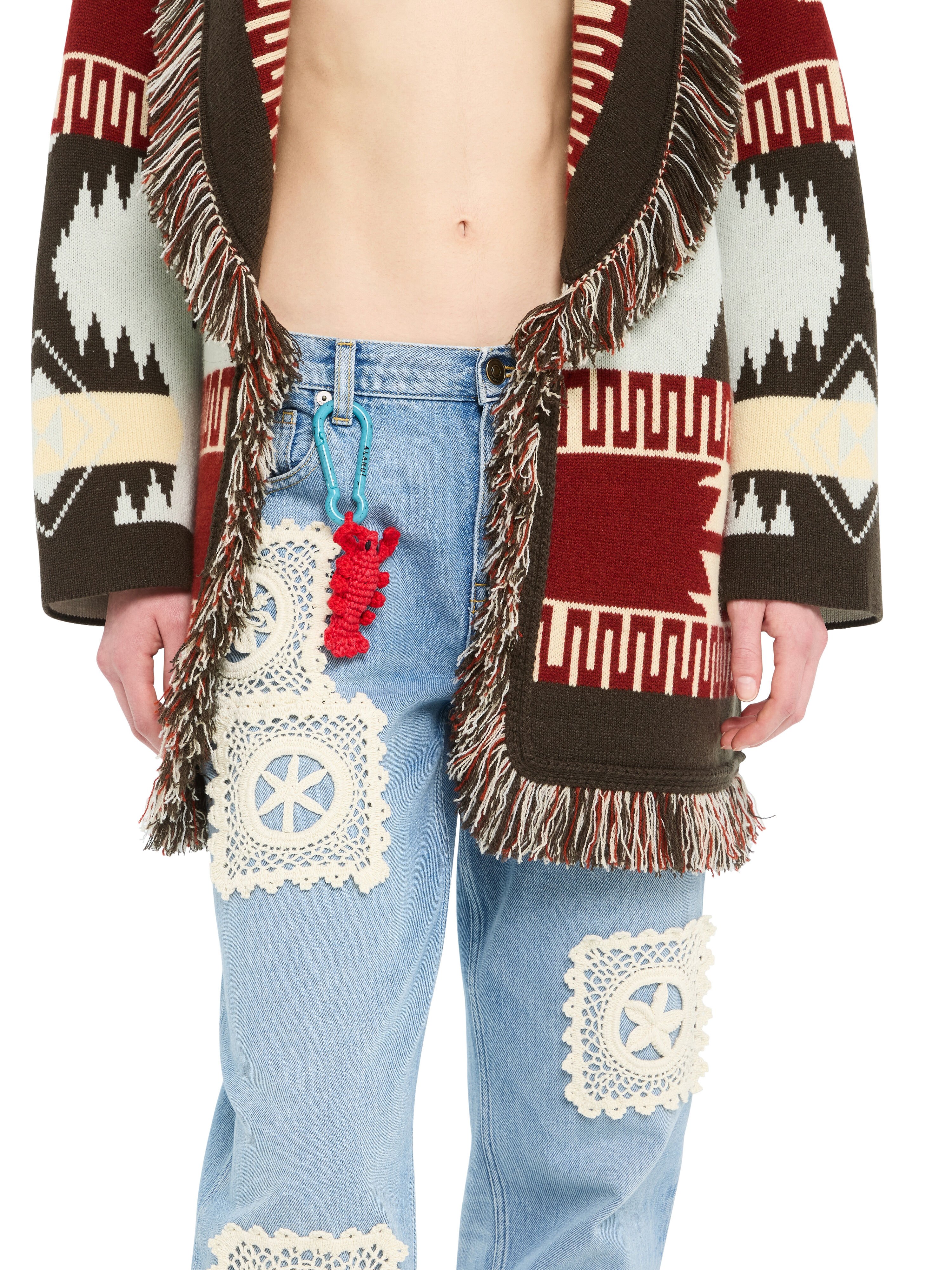 Alanui Handmade Lobster Crochet Key Holder Sunrise LWRE014R26KNI001