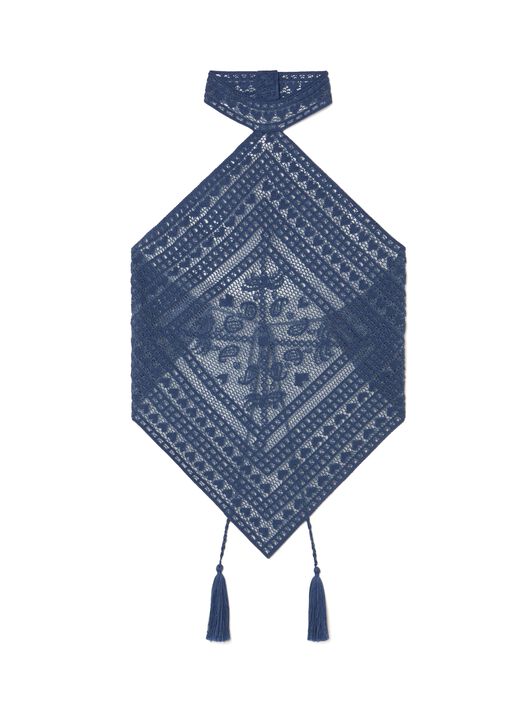 Alanui Kiss By The Book Top Indigo LWHT009R25KNI001