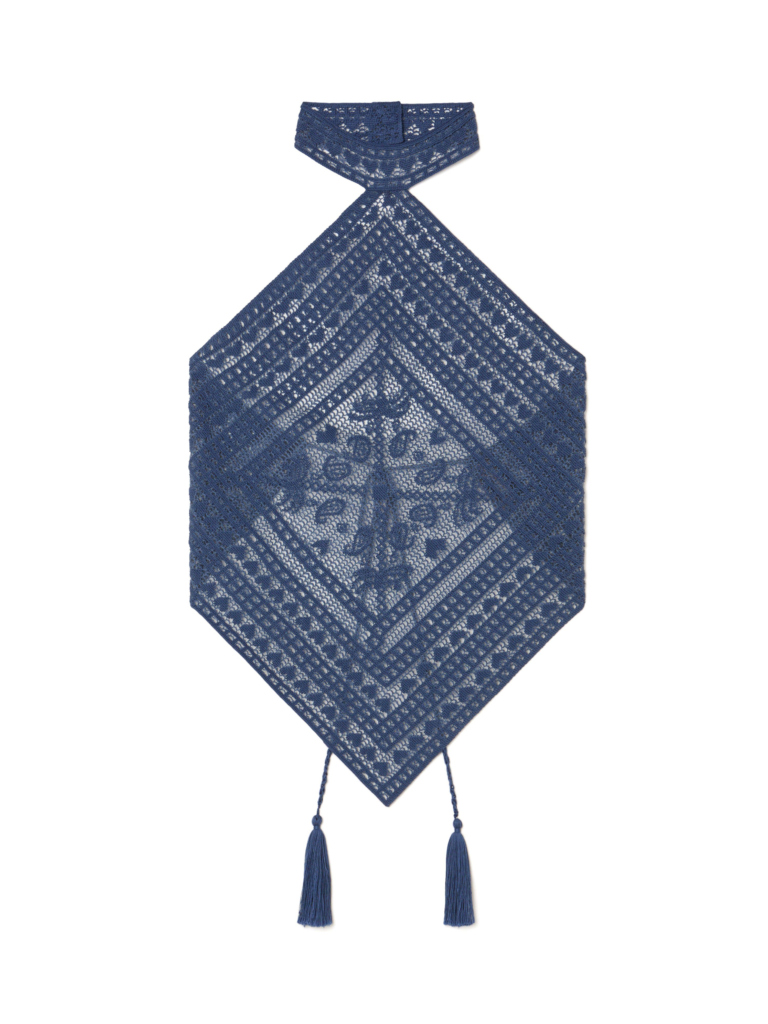 Alanui Kiss By The Book Top Indigo LWHT009R25KNI001