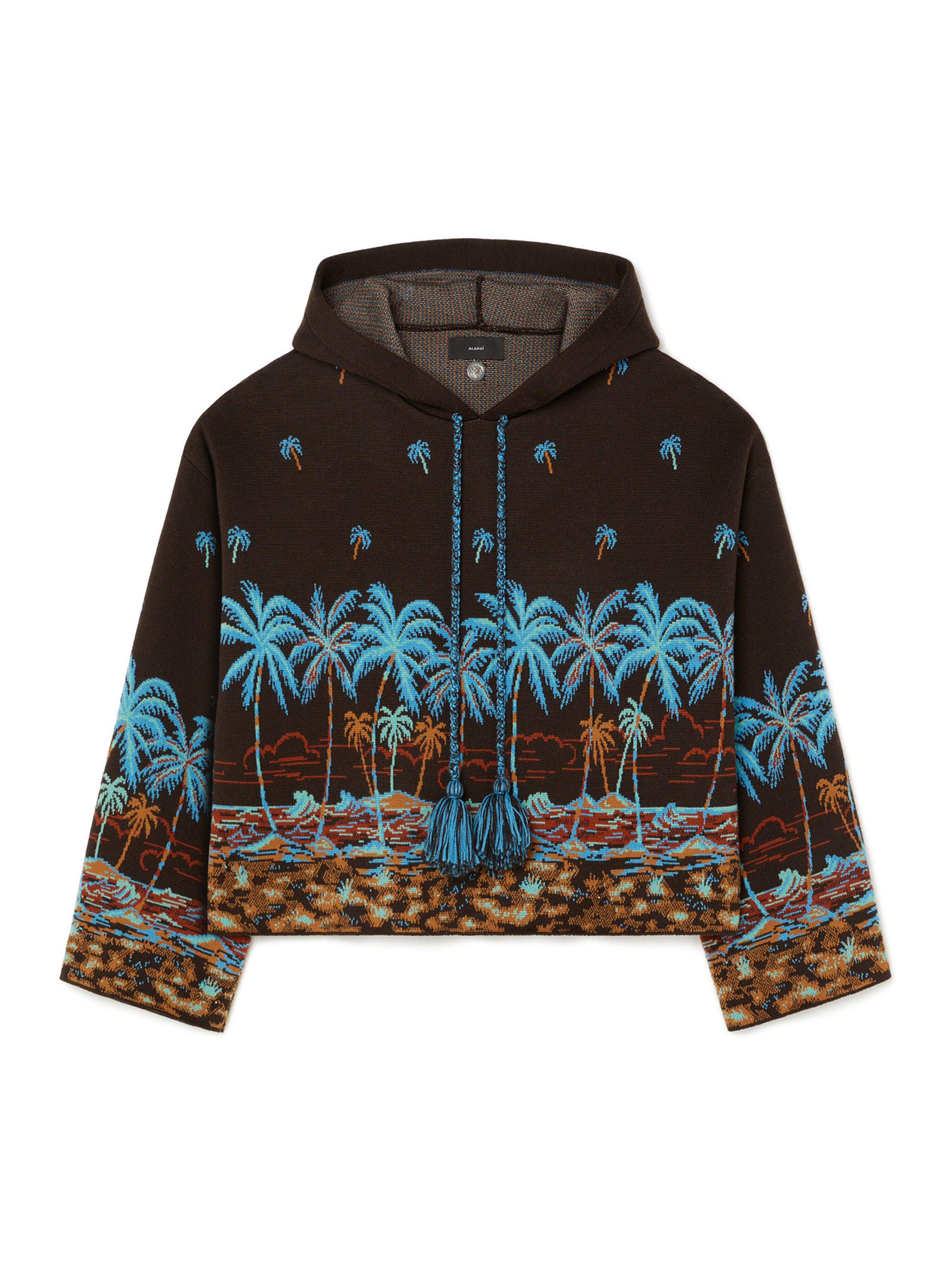 Alanui The Tale Of Hawaiian Hoodie Coffee-Linseed LWHU005R25KNI001
