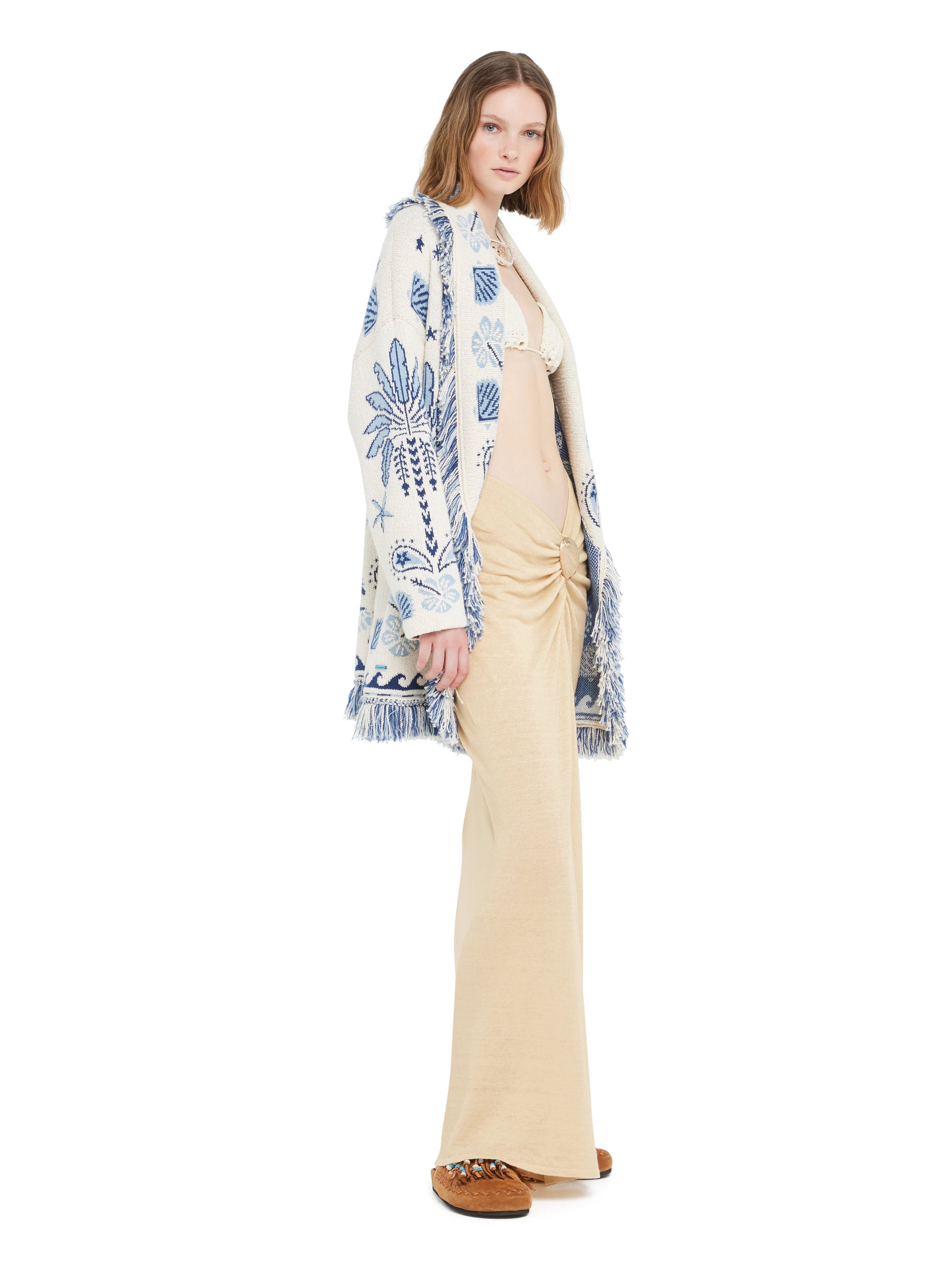 Alanui Mermaid Inside Skirt Sand LWHL032R26KNI001 Alanui Mermaid Inside Skirt Sand LWHL032R26KNI001