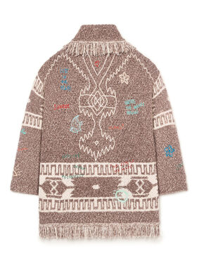 Alanui Written By The Ocean Cardigan Cocoa Delight-Multicolor