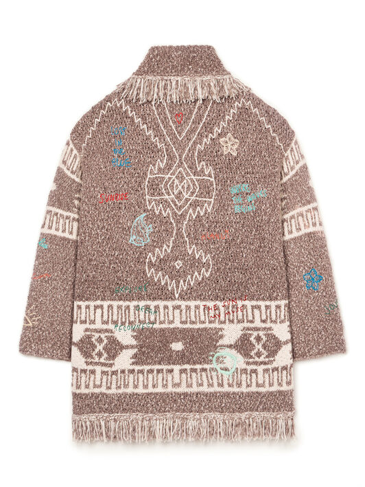 Alanui Written By The Ocean Cardigan Cocoa Delight-Multicolor LWHB064R26KNI022