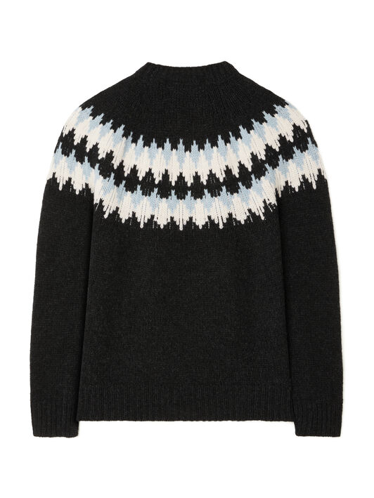 Alanui Sweet Winter Sweater Midnight-Chalk LMHE016E25KNI001