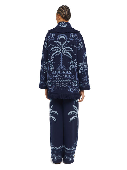 Alanui Glimpse Of Eden Cardigan Midnight-Denim LWHB064E25KNI00C