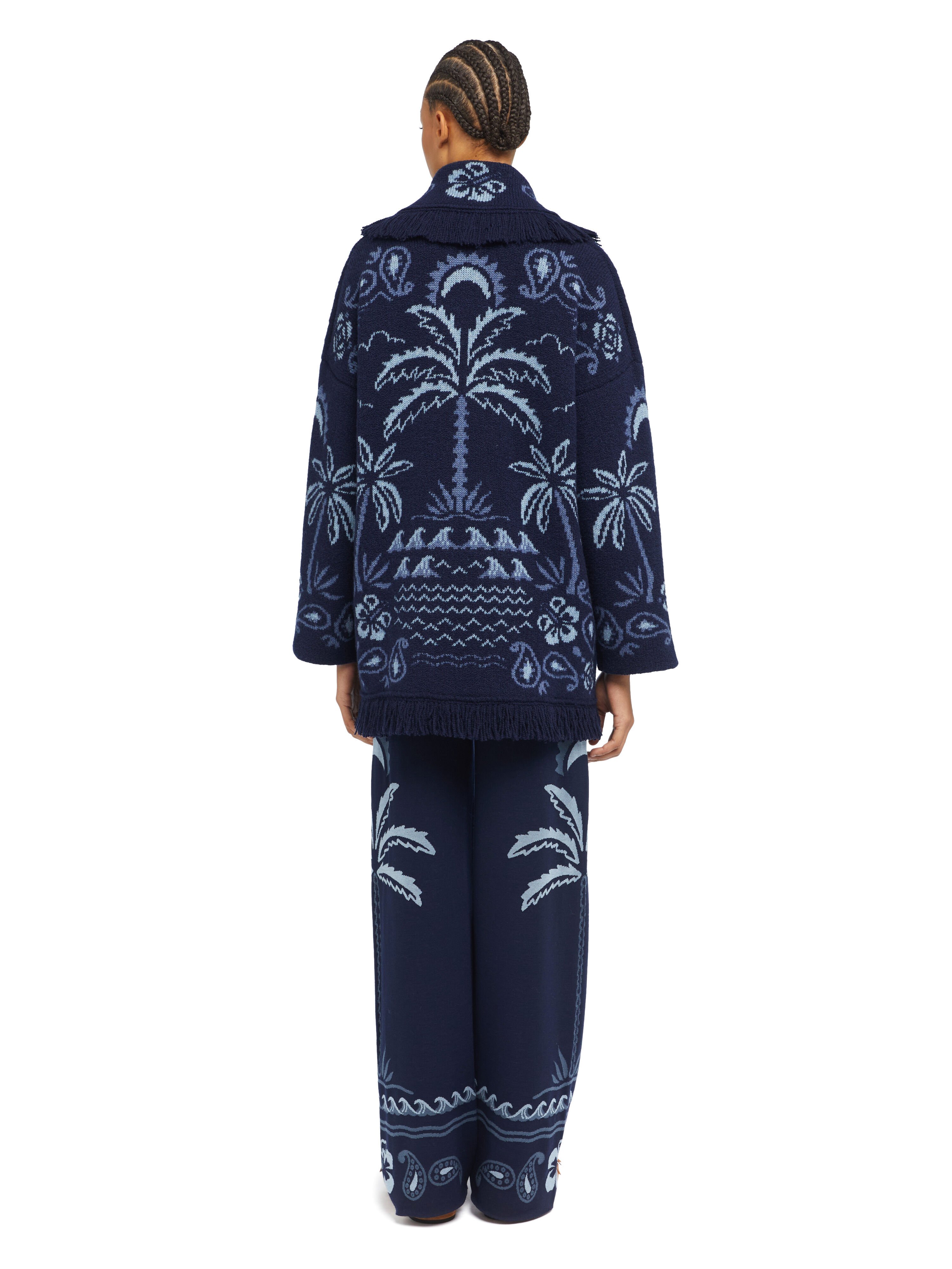 Alanui Glimpse Of Eden Cardigan Midnight-Denim LWHB064E25KNI00C
