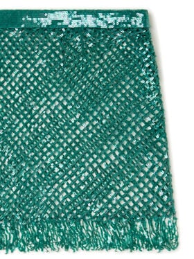 Alanui Nothing But Light Mini Skirt Green Tide