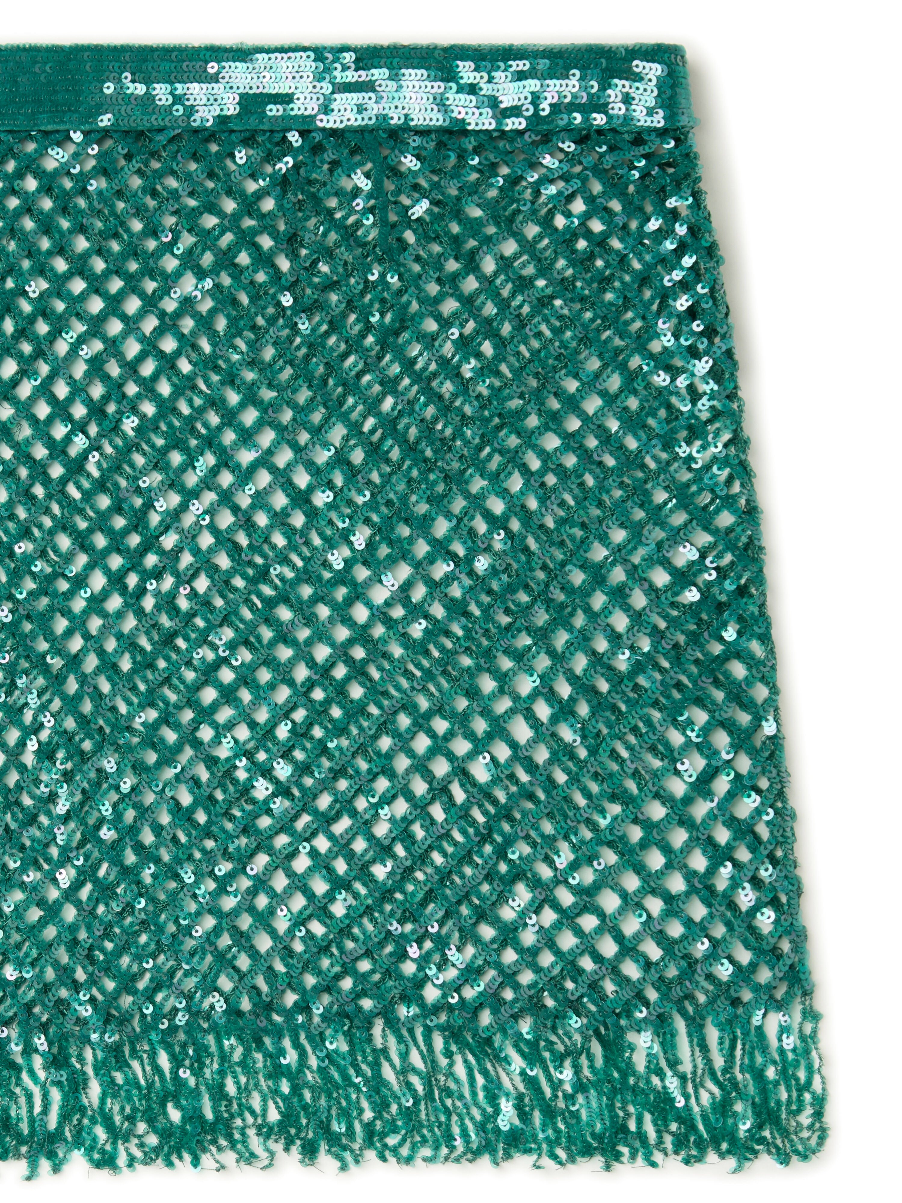 Alanui Nothing But Light Mini Skirt Green Tide LWCU005R26MAT001