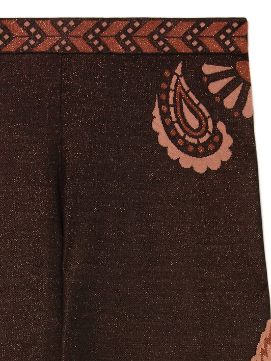 Alanui Wild Wonder Foulard Pants Black-Terracotta LWHG016R25KNI001