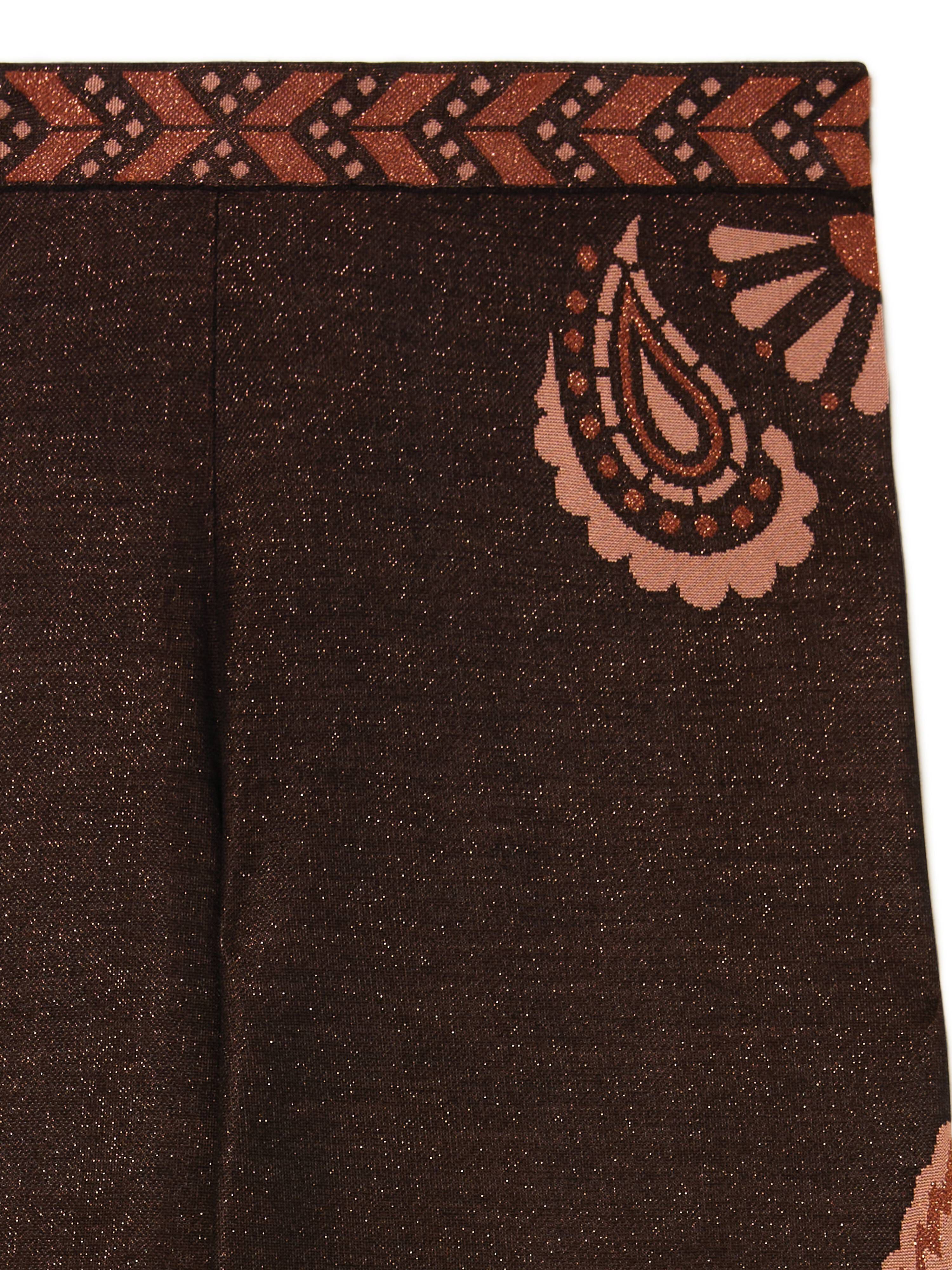 Alanui Wild Wonder Foulard Pants Black-Terracotta LWHG016R25KNI001