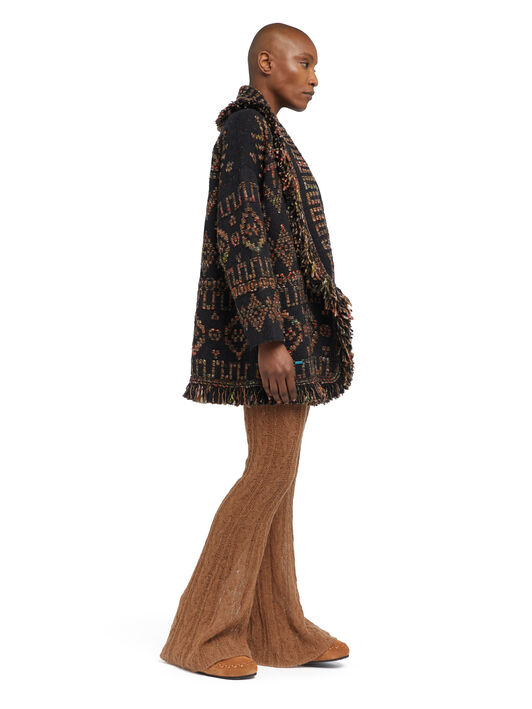 Alanui Grunge Beat Cardigan Charcoal-Multicolor LWHB064E25KNI005 Alanui Grunge Beat Cardigan Charcoal-Multicolor LWHB064E25KNI005