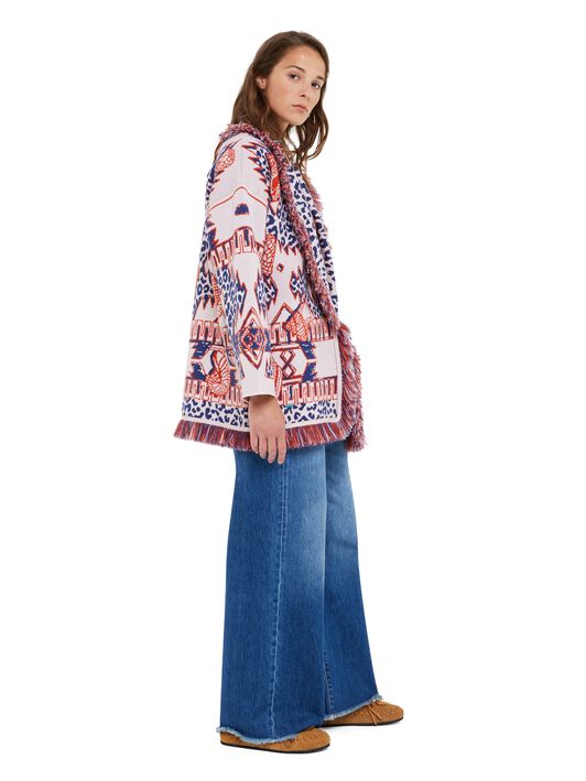 Alanui Wilderness Fusion Cardigan Indigo-Furnace LWHB064R25KNI00F