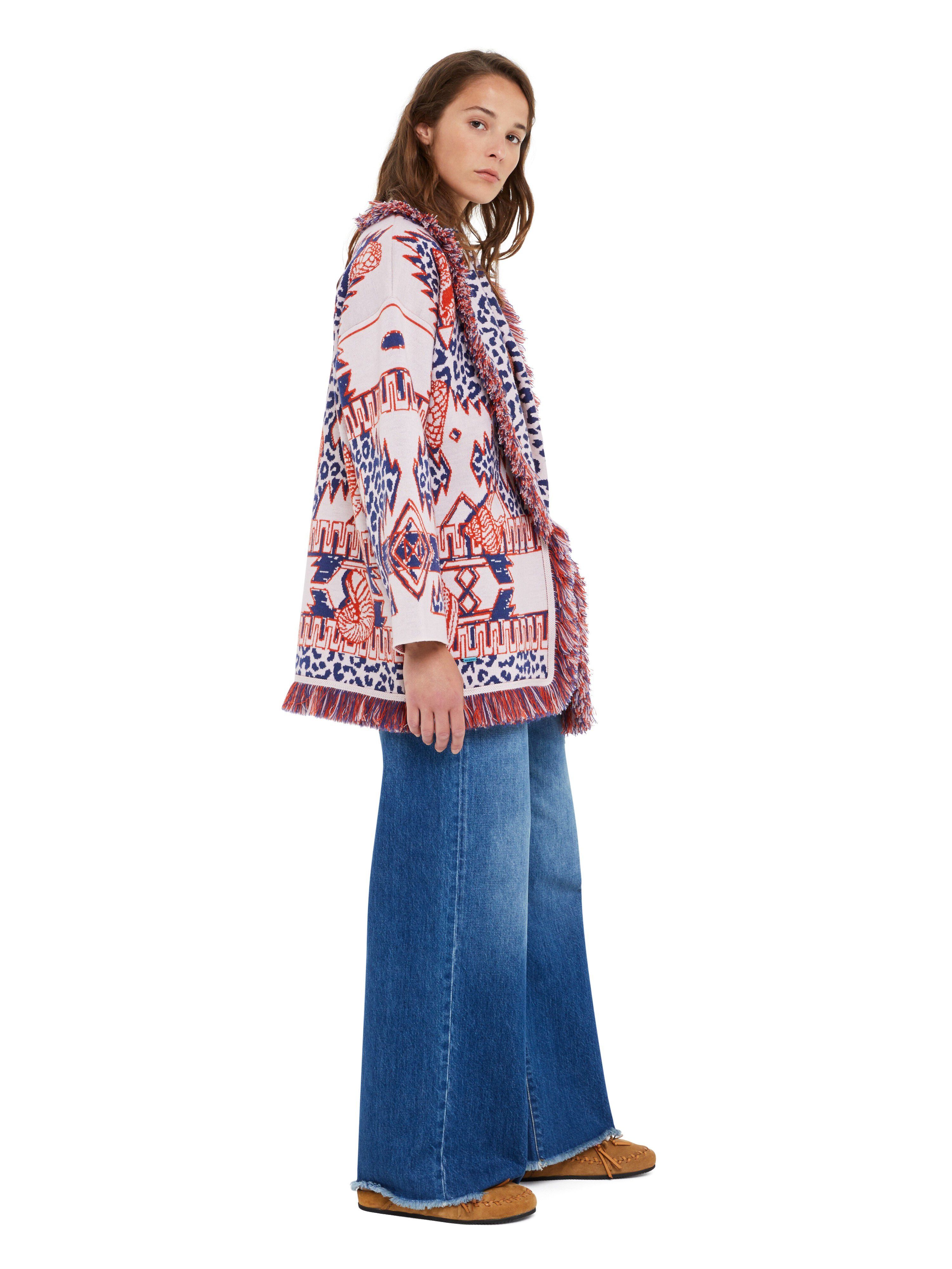 Alanui Wilderness Fusion Cardigan Indigo-Furnace LWHB064R25KNI00F