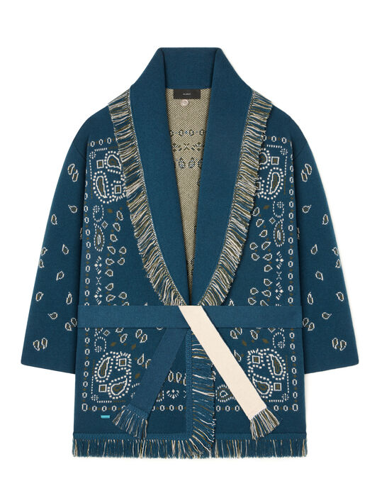 Alanui Bandana Jacquard Cardigan Arbour-Multicolor LWHB064E25KNI001