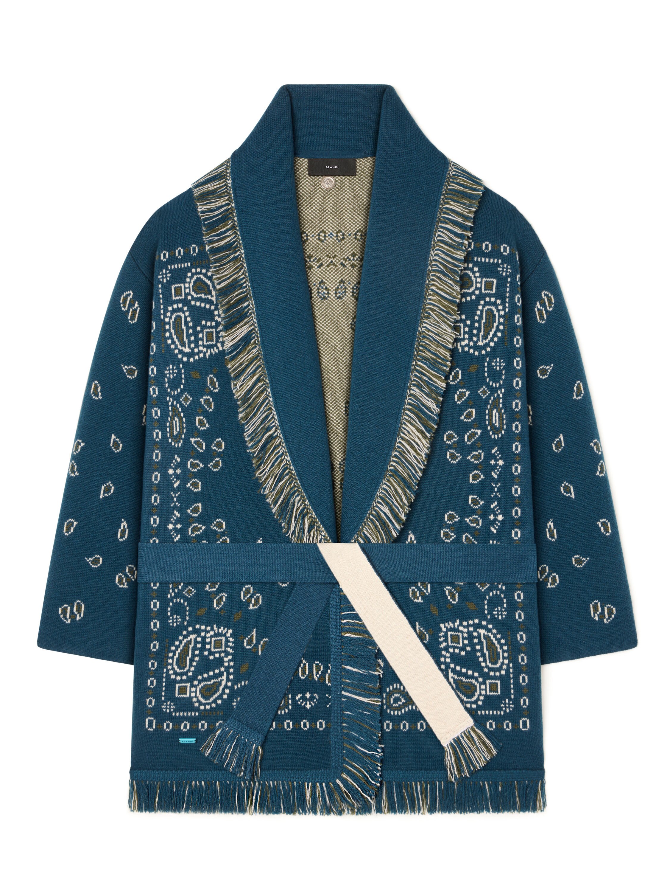 Alanui Bandana Jacquard Cardigan Arbour-Multicolor LWHB064E25KNI001