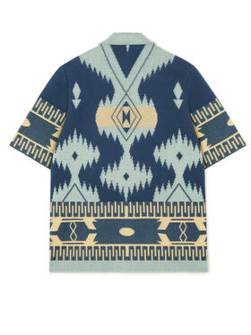 Alanui Cotton Piquet Icon Shirt Arbour-Light Blue
