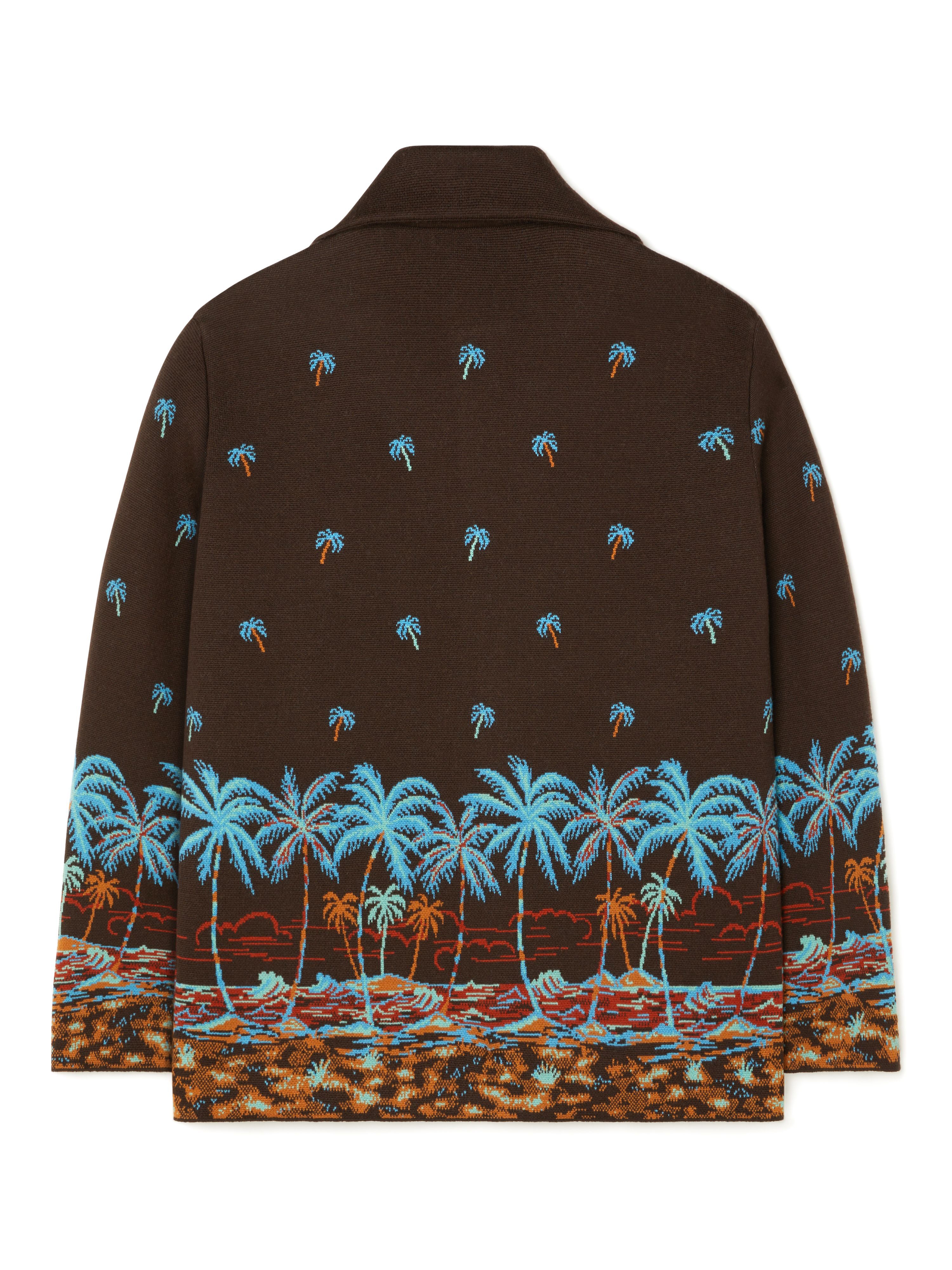 Alanui The Tale Of Hawaiian Shirt Coffee-Linseed LMHY004R25KNI001