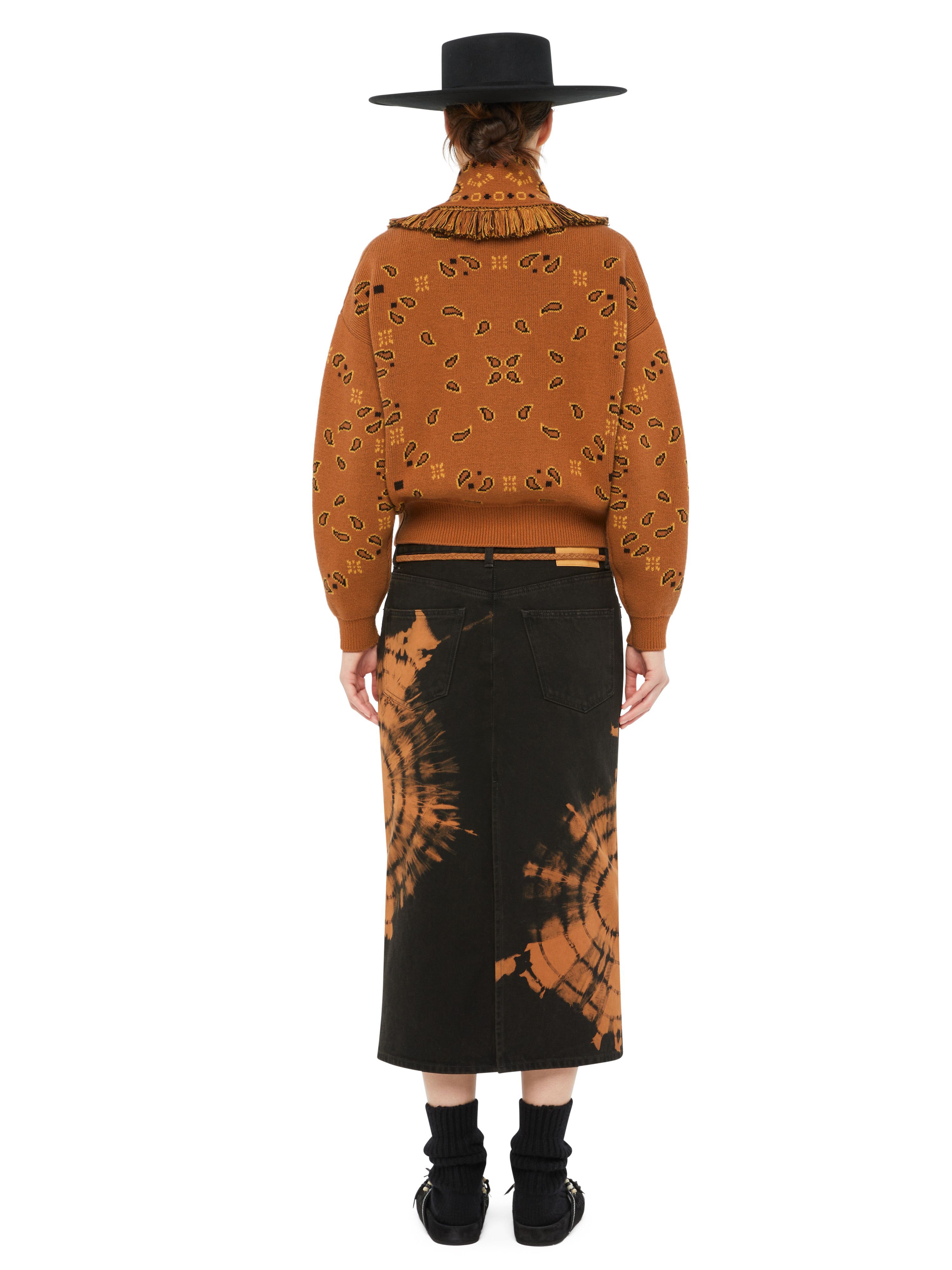 Alanui Bandana Jacquard Cardi-Bomber Tamarind-Multicolor LWHB026E24KNI001