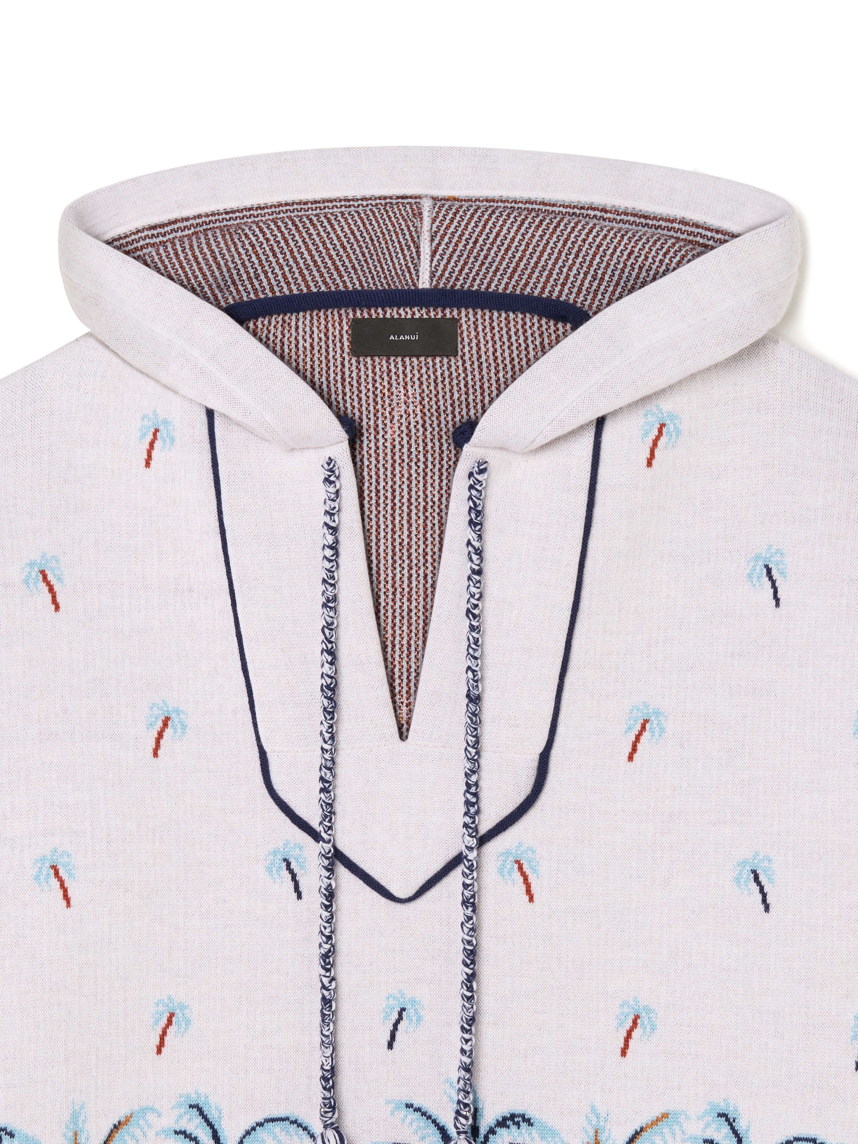 Alanui The Tale Of Hawaiian Hoodie Chalk-Sky Blue LMHU001R25KNI001