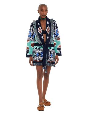 Alanui Geometric Roots Cardigan Black-Multicolor LWHB064R25KNI00B