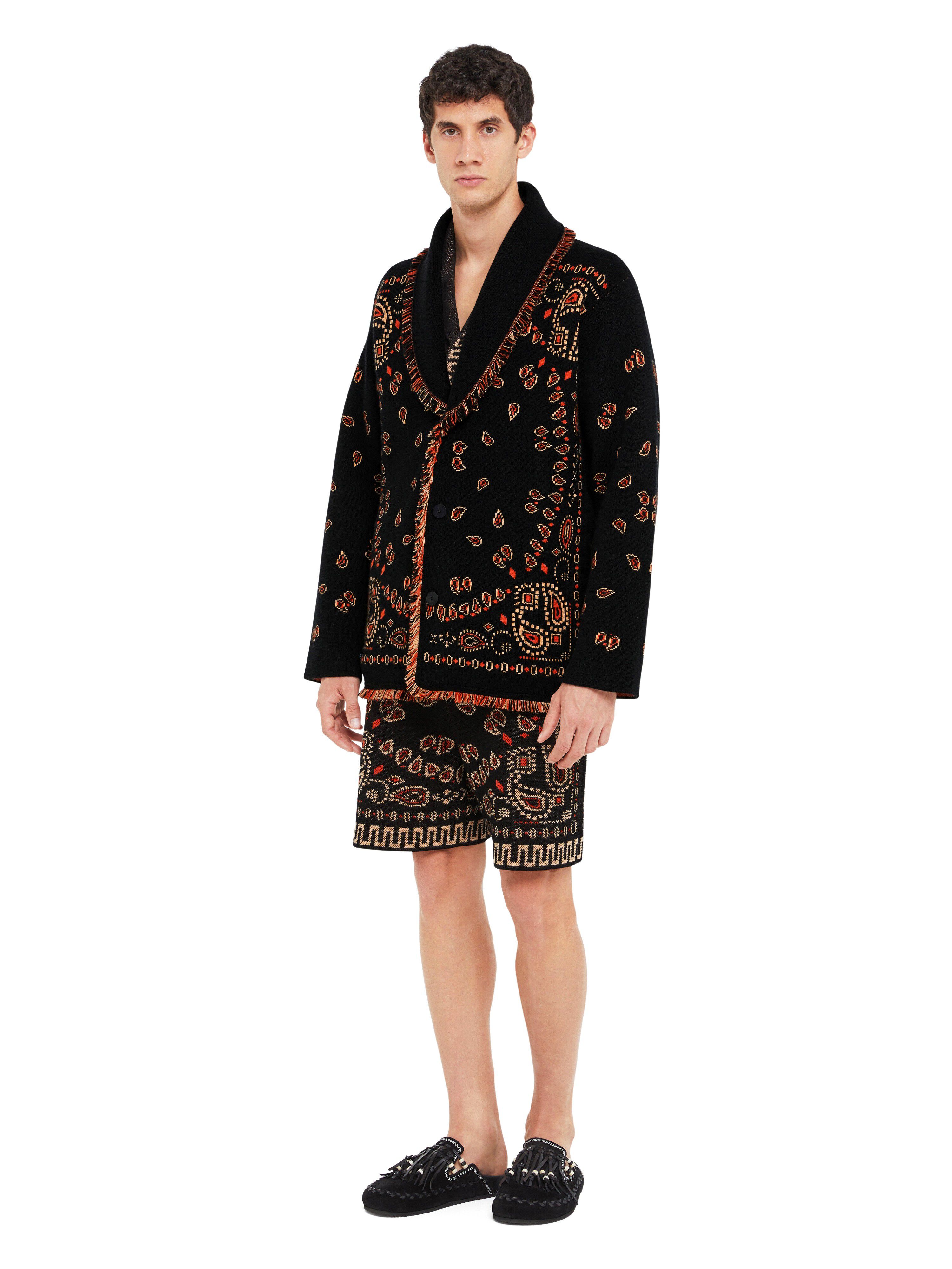 Alanui Bandana Jacquard Cardigan Black-Furnace LMHB039R25KNI001